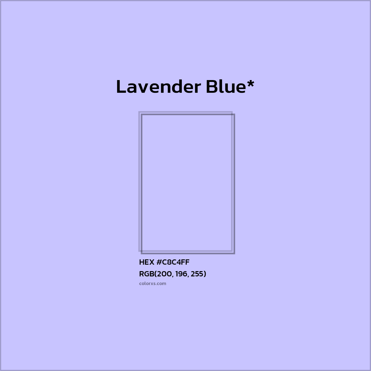 HEX #C8C4FF Color Name, Color Code, Palettes, Similar Paints, Images