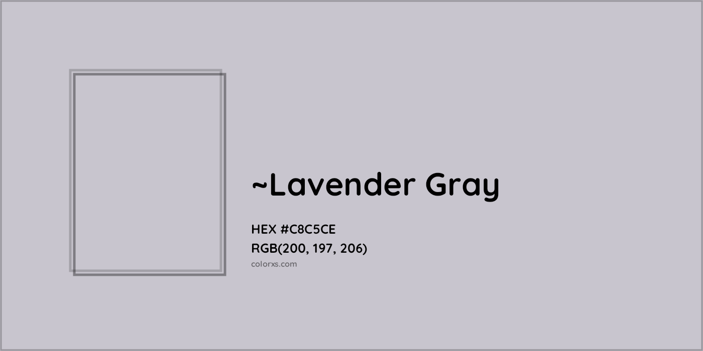 HEX #C8C5CE Color Name, Color Code, Palettes, Similar Paints, Images