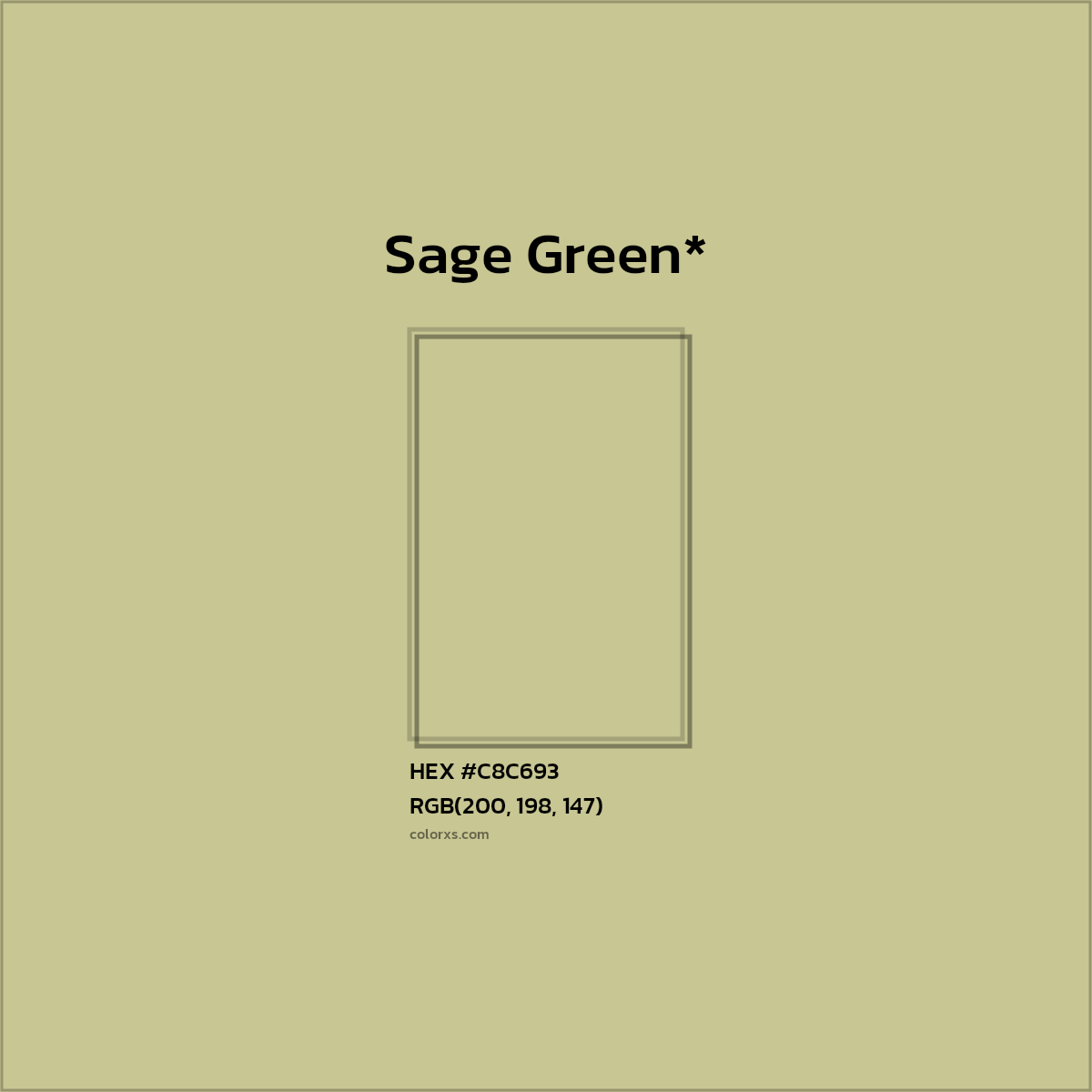 HEX #C8C693 Color Name, Color Code, Palettes, Similar Paints, Images