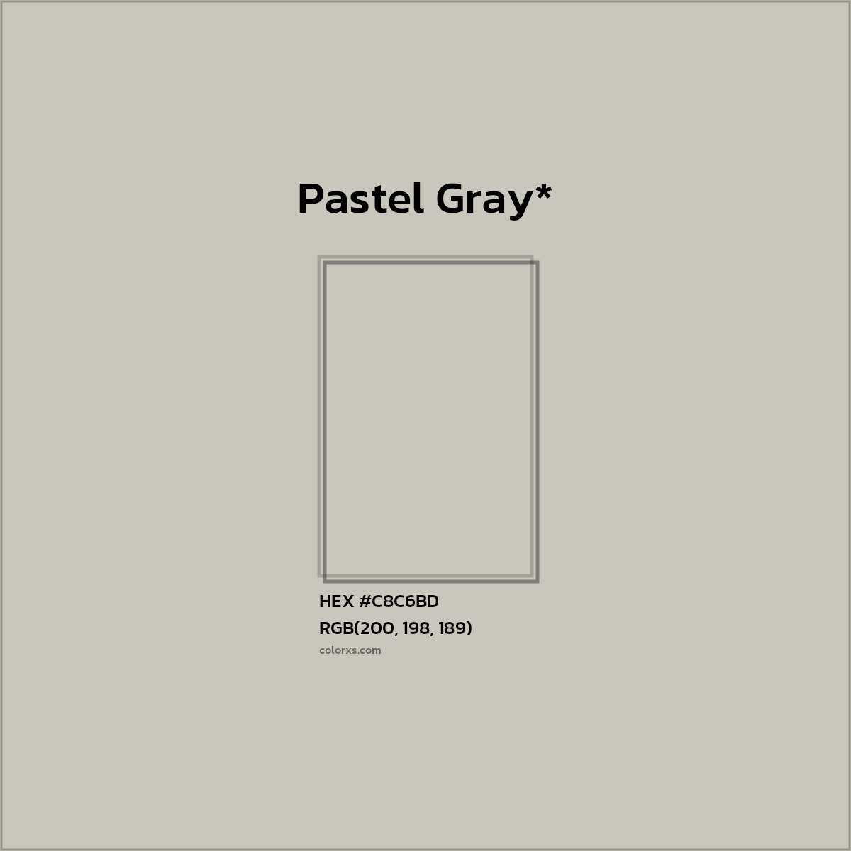 HEX #C8C6BD Color Name, Color Code, Palettes, Similar Paints, Images