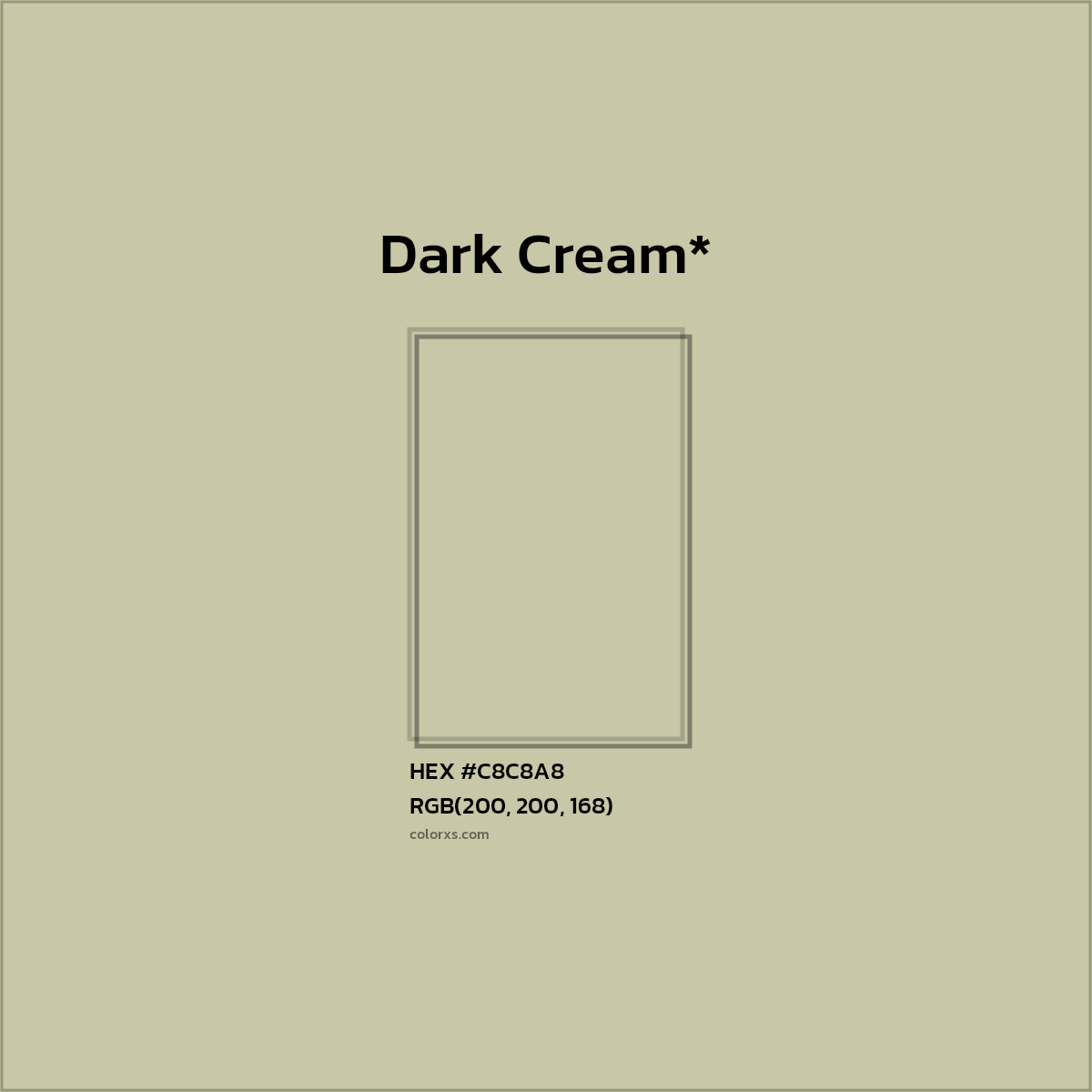 HEX #C8C8A8 Color Name, Color Code, Palettes, Similar Paints, Images