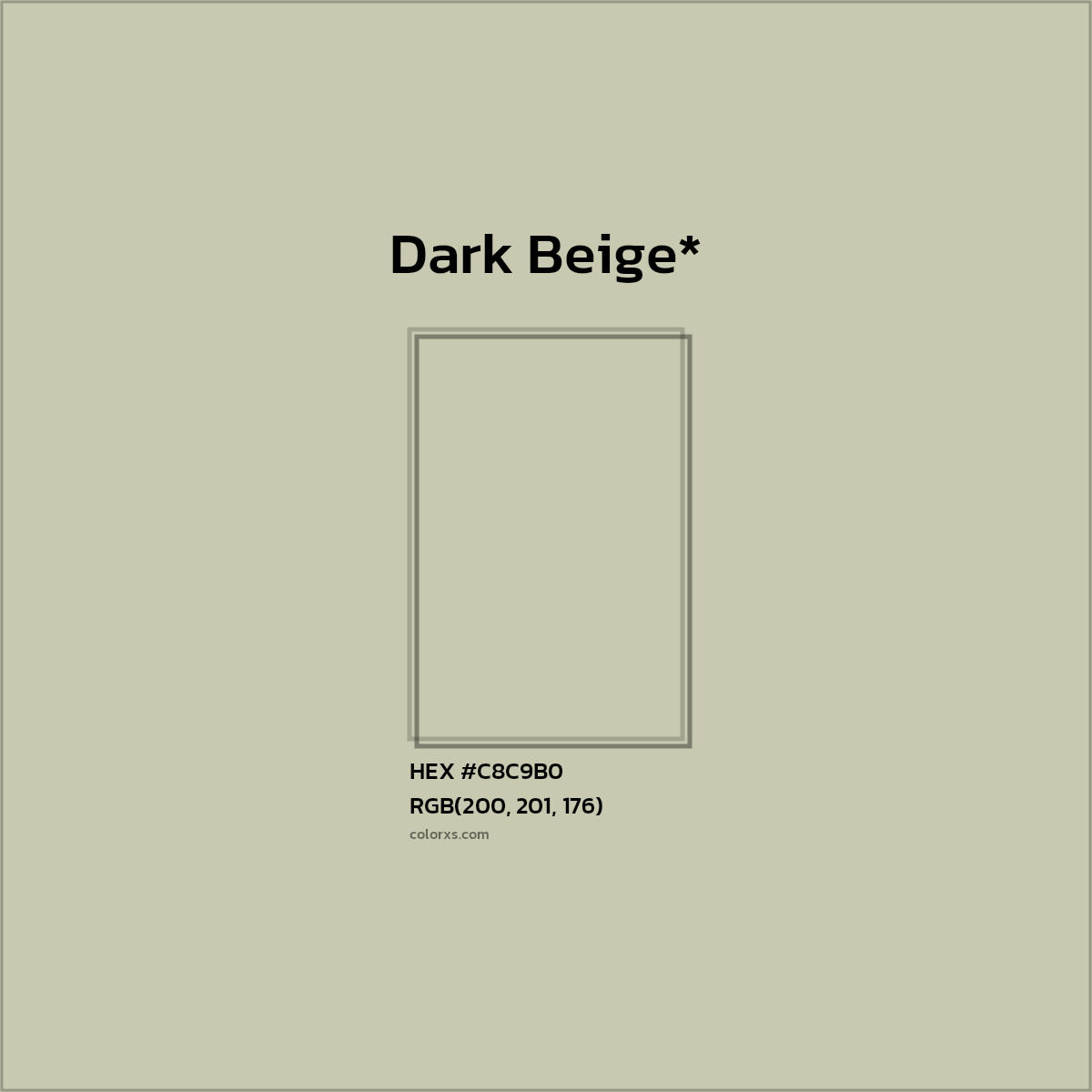 HEX #C8C9B0 Color Name, Color Code, Palettes, Similar Paints, Images