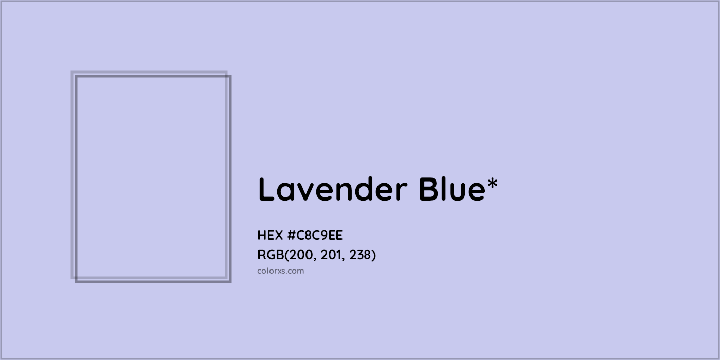 HEX #C8C9EE Color Name, Color Code, Palettes, Similar Paints, Images
