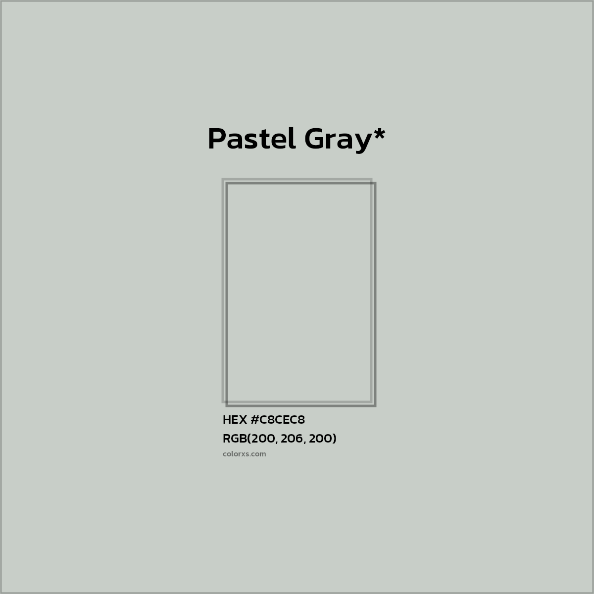 HEX #C8CEC8 Color Name, Color Code, Palettes, Similar Paints, Images