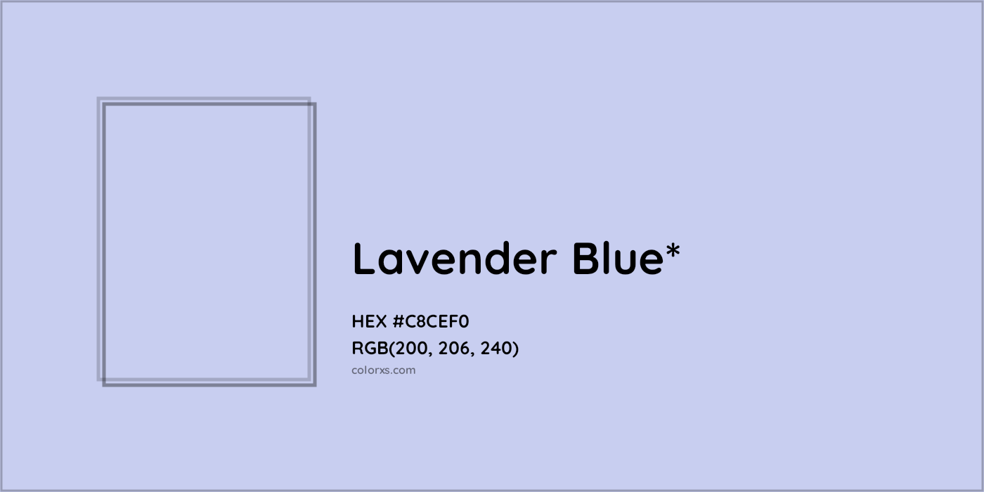 HEX #C8CEF0 Color Name, Color Code, Palettes, Similar Paints, Images