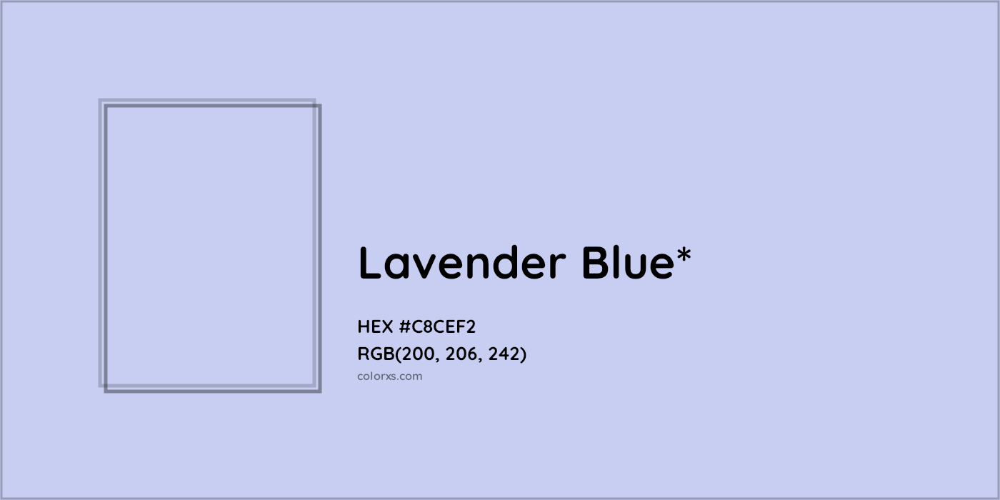 HEX #C8CEF2 Color Name, Color Code, Palettes, Similar Paints, Images