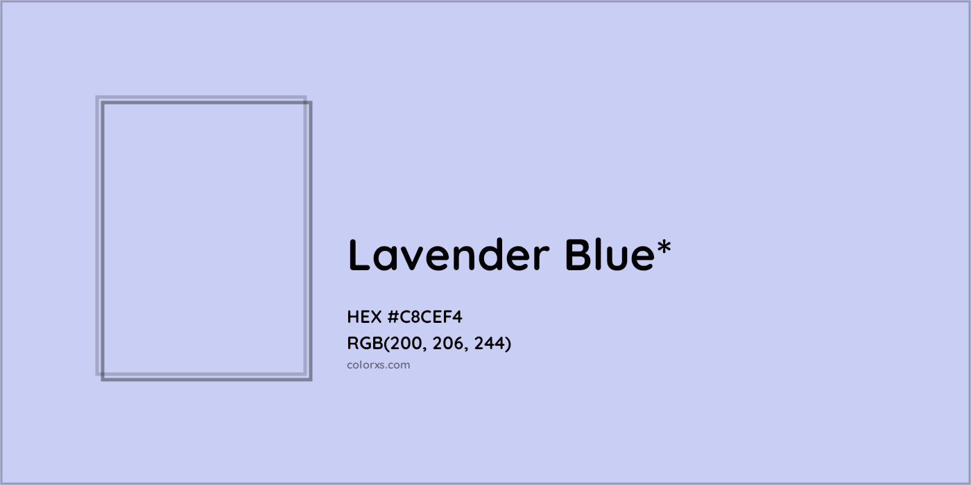 HEX #C8CEF4 Color Name, Color Code, Palettes, Similar Paints, Images