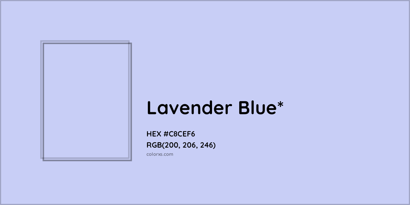 HEX #C8CEF6 Color Name, Color Code, Palettes, Similar Paints, Images