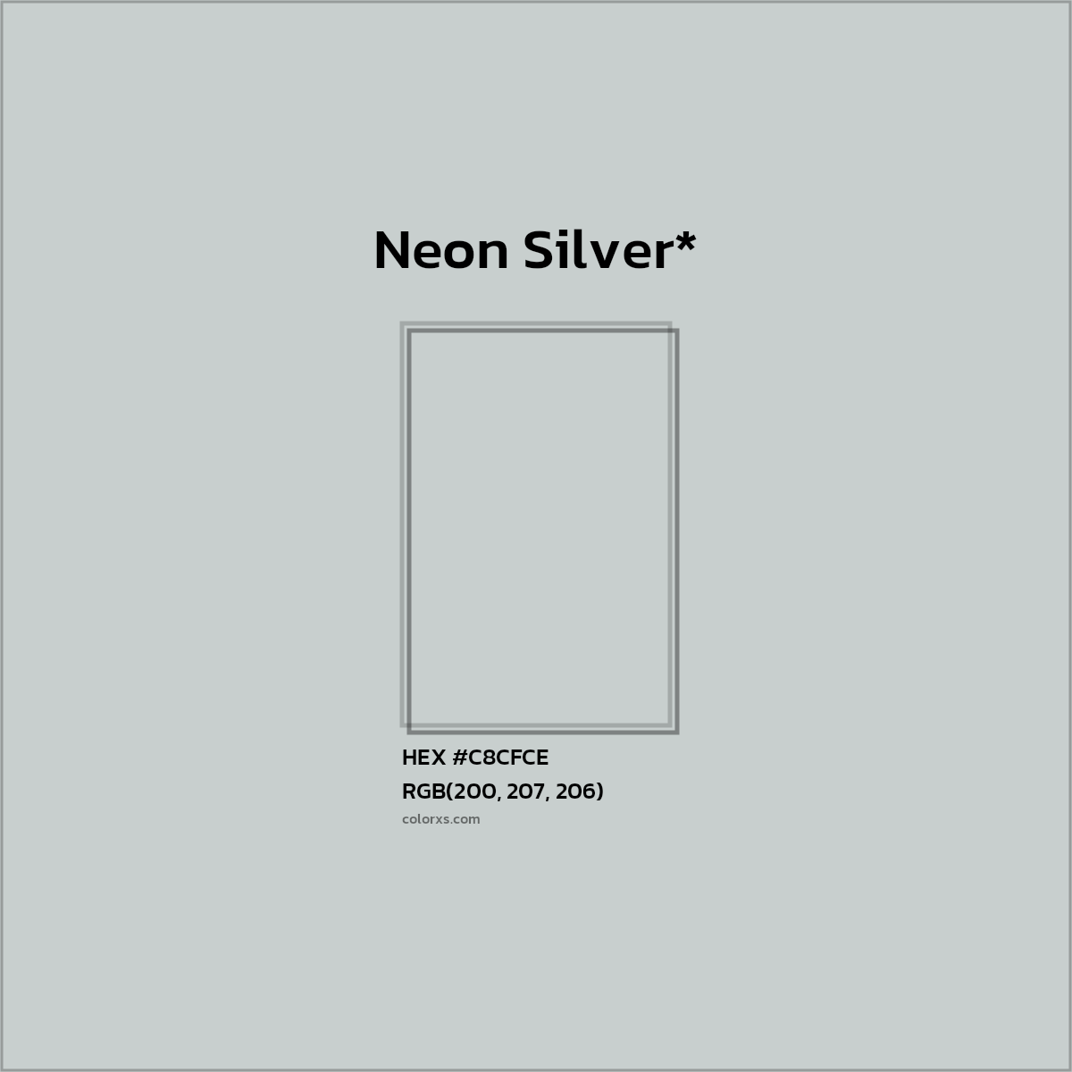 HEX #C8CFCE Color Name, Color Code, Palettes, Similar Paints, Images