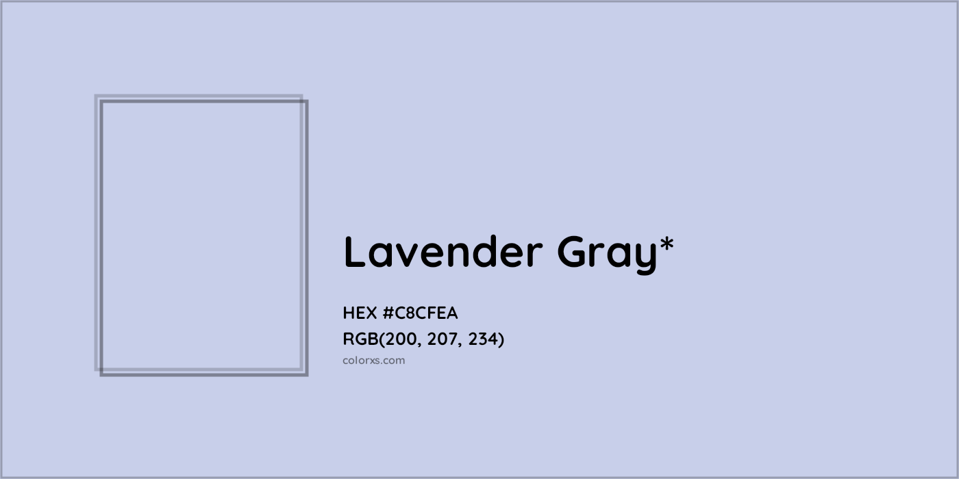 HEX #C8CFEA Color Name, Color Code, Palettes, Similar Paints, Images