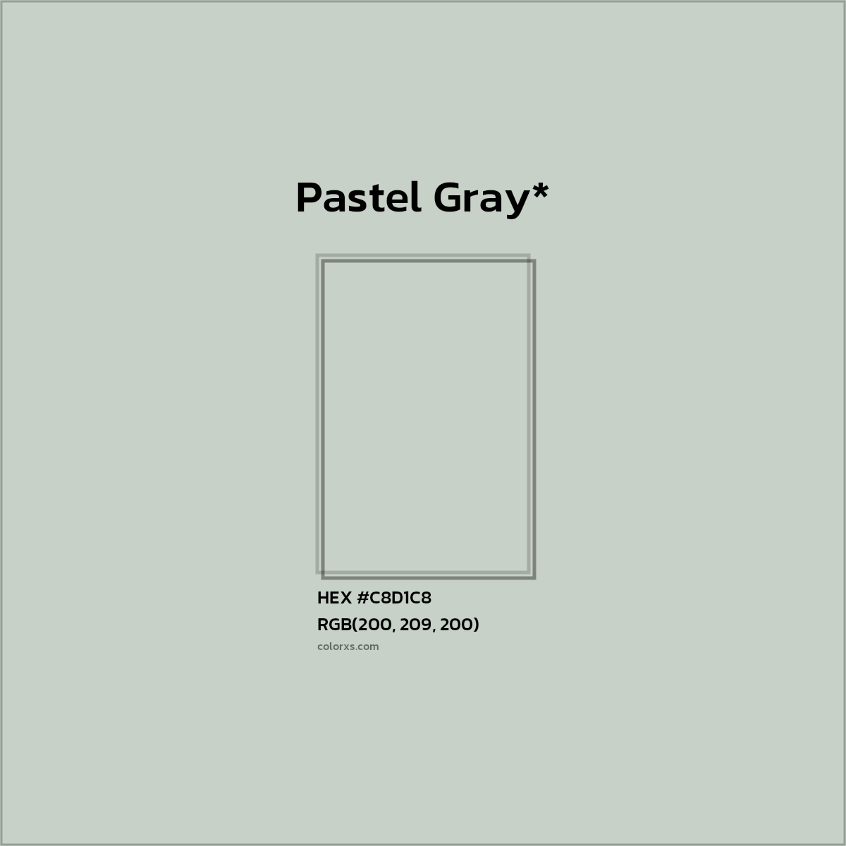 HEX #C8D1C8 Color Name, Color Code, Palettes, Similar Paints, Images