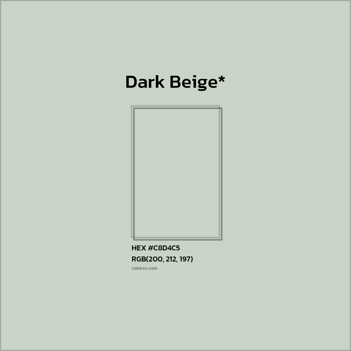 HEX #C8D4C5 Color Name, Color Code, Palettes, Similar Paints, Images