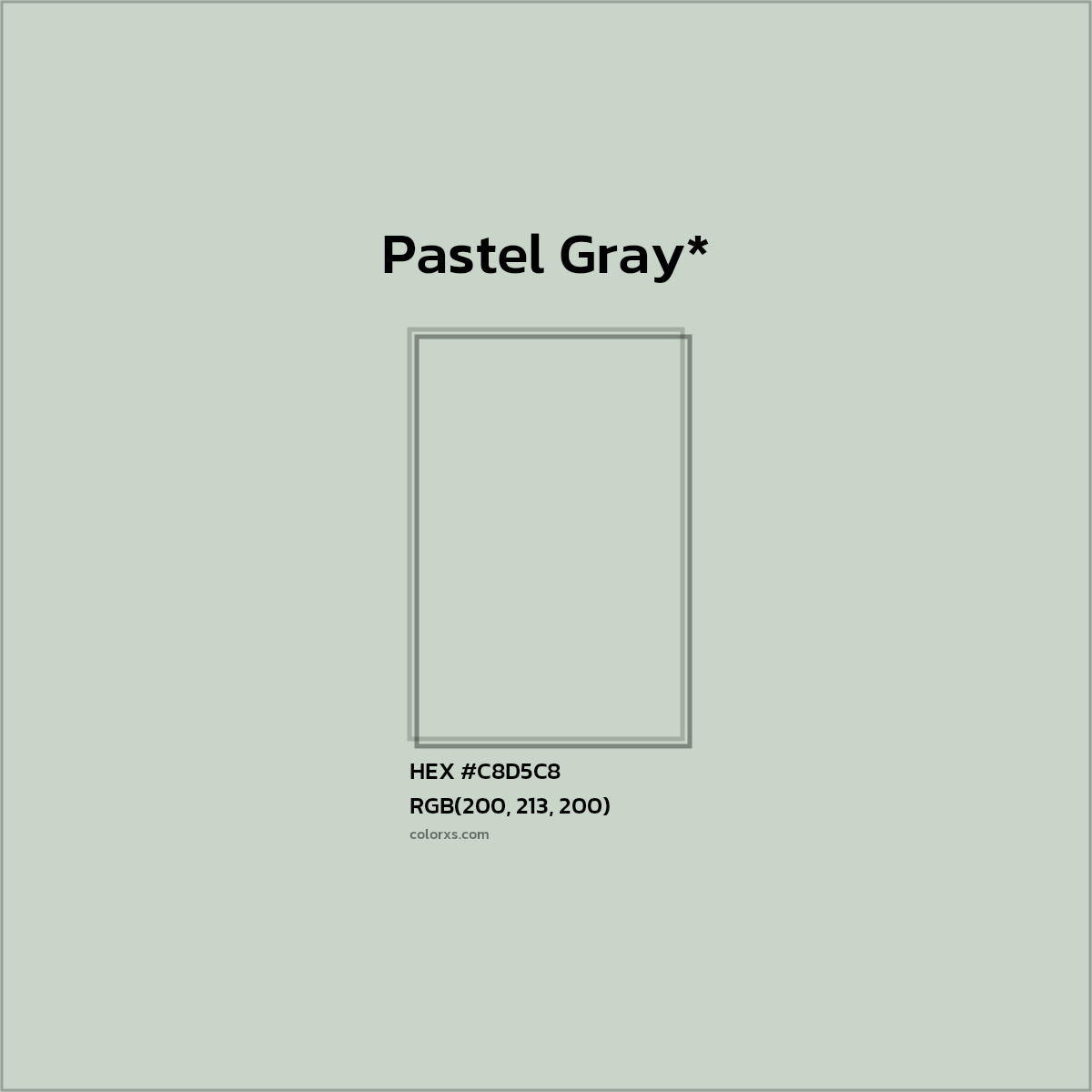 HEX #C8D5C8 Color Name, Color Code, Palettes, Similar Paints, Images