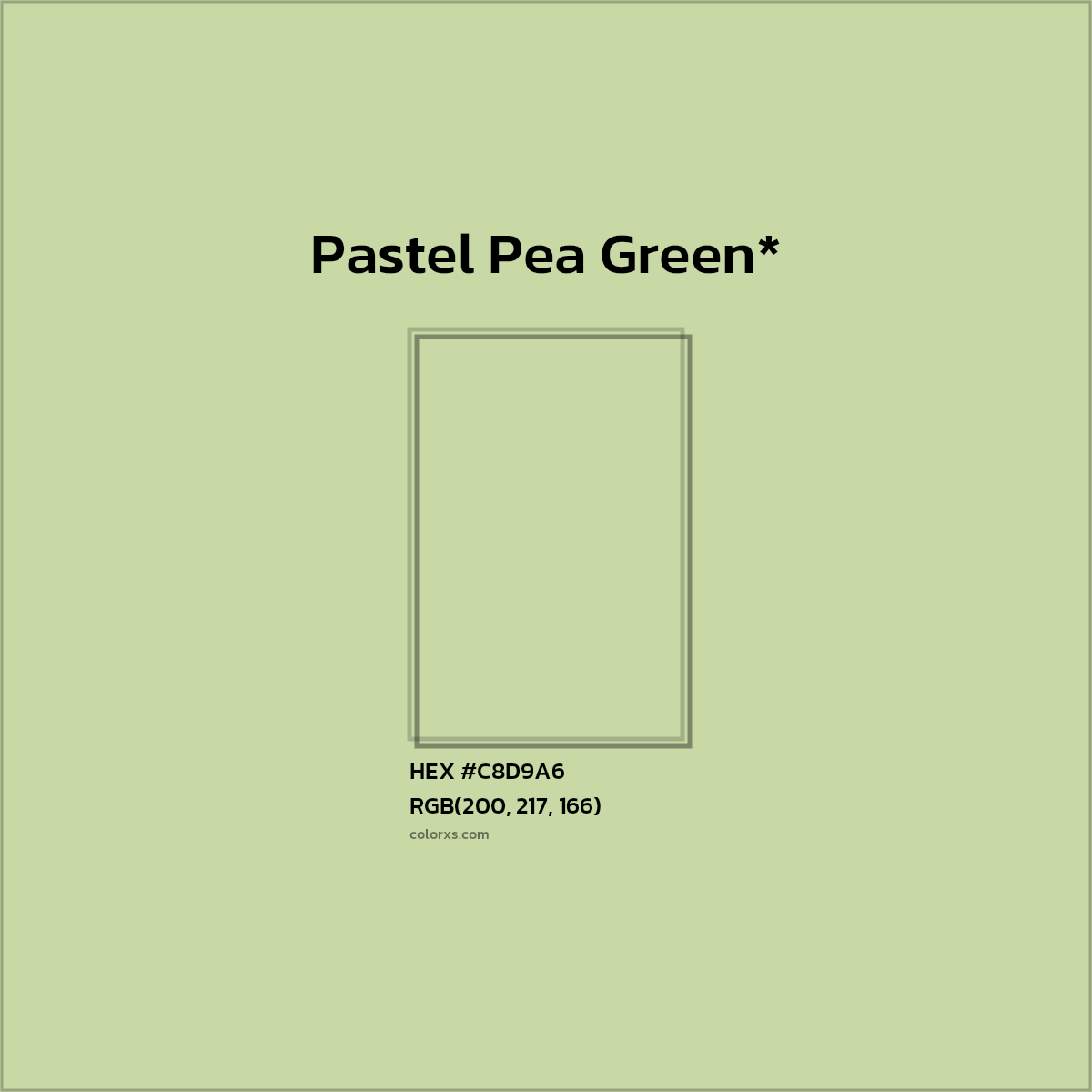 HEX #C8D9A6 Color Name, Color Code, Palettes, Similar Paints, Images
