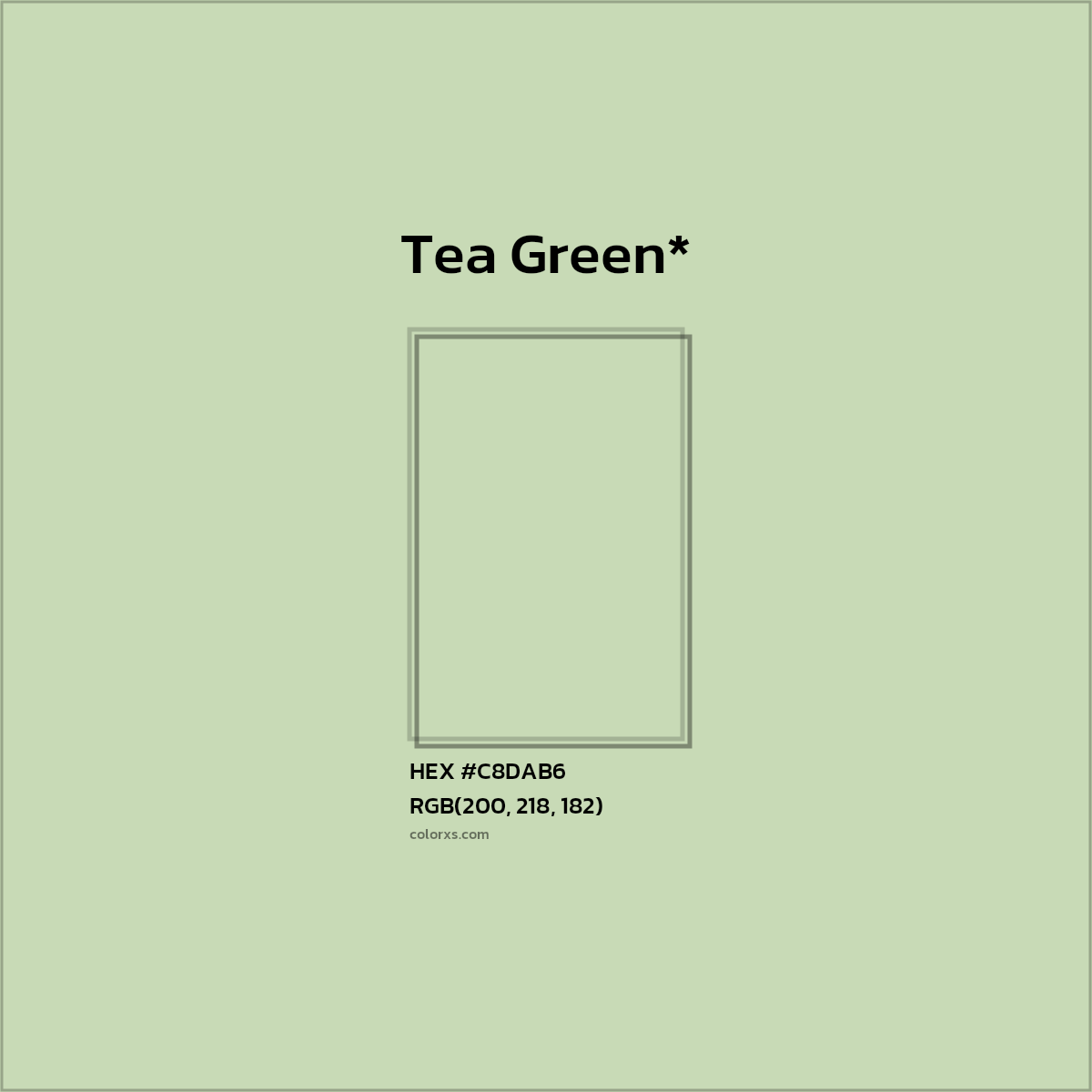 HEX #C8DAB6 Color Name, Color Code, Palettes, Similar Paints, Images