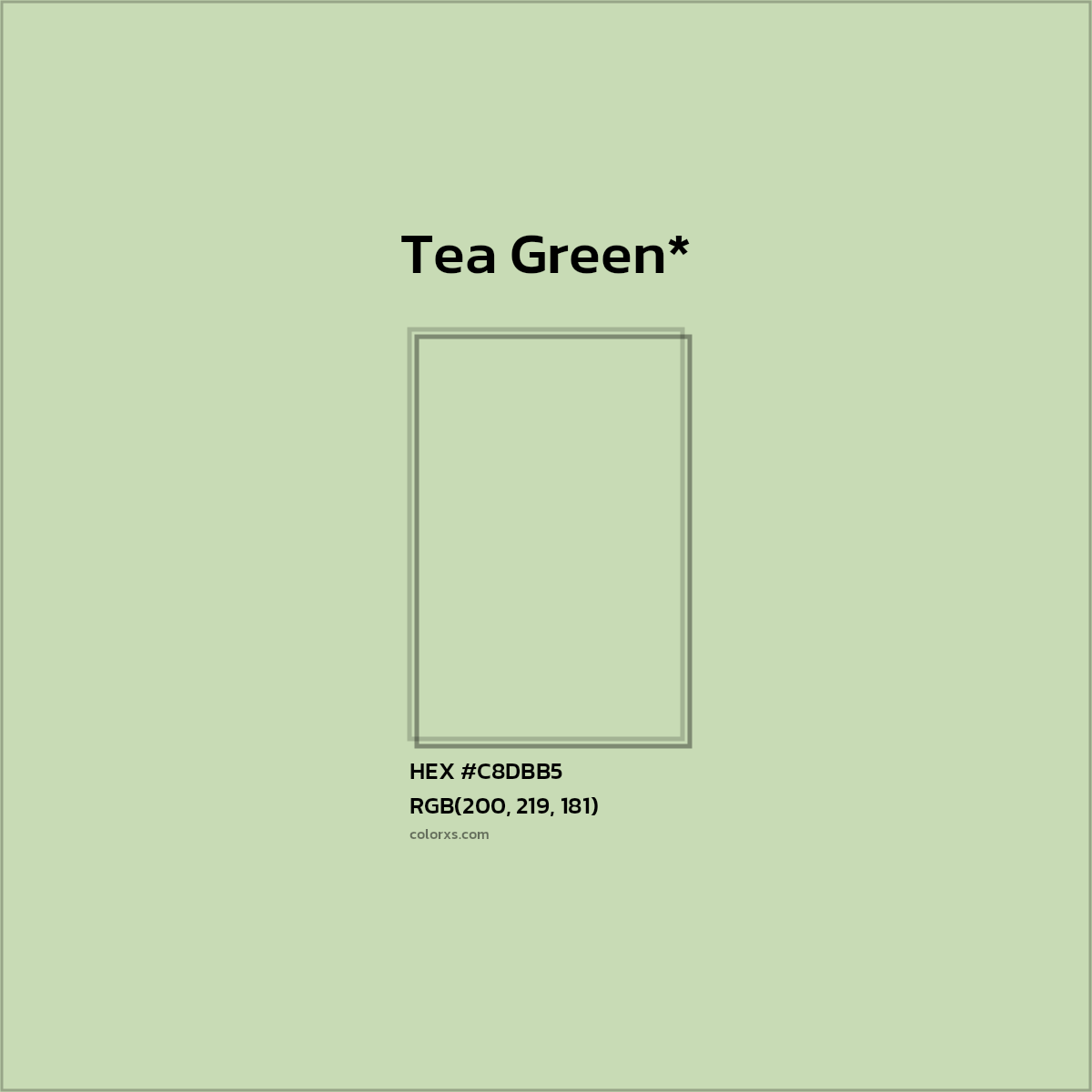 HEX #C8DBB5 Color Name, Color Code, Palettes, Similar Paints, Images
