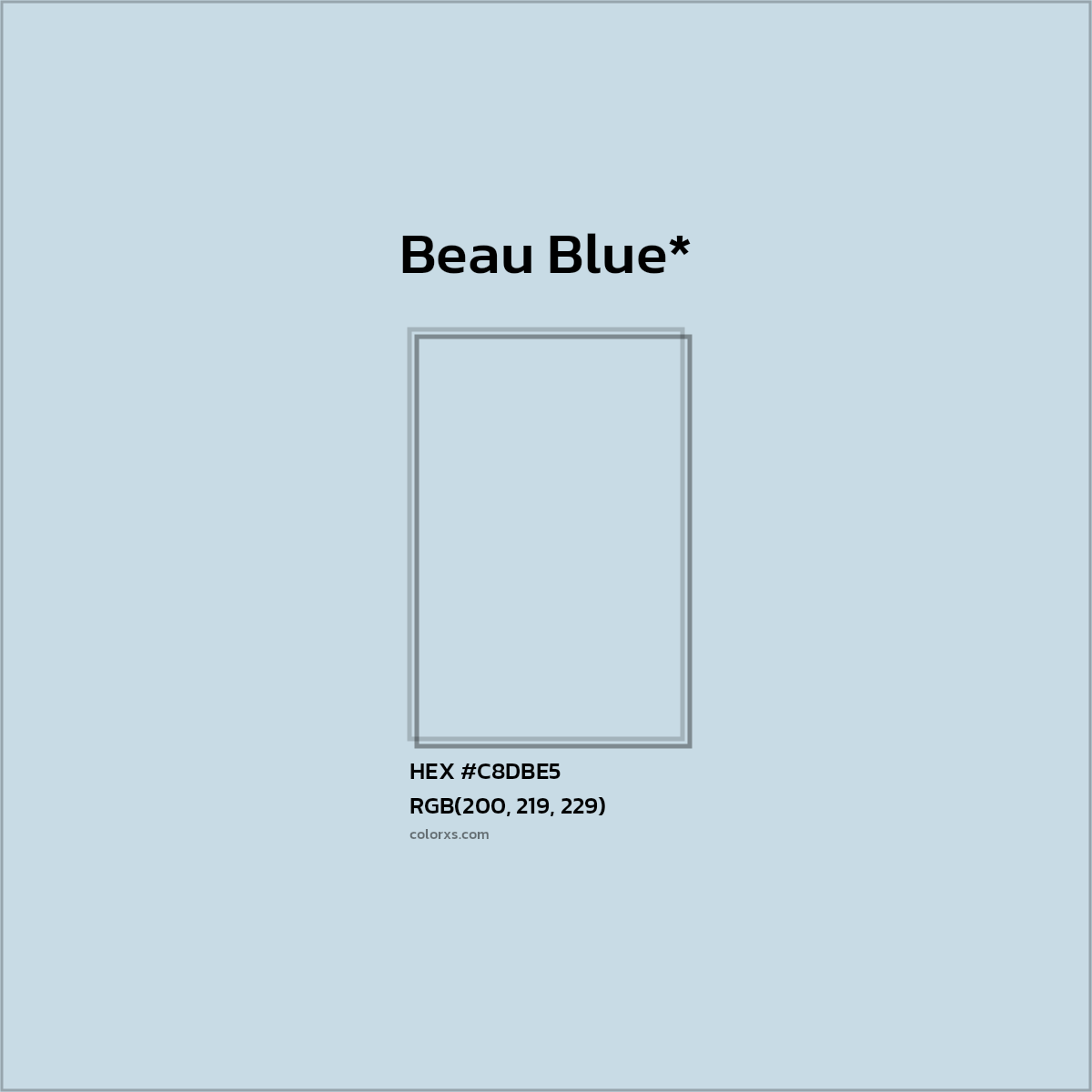 HEX #C8DBE5 Color Name, Color Code, Palettes, Similar Paints, Images