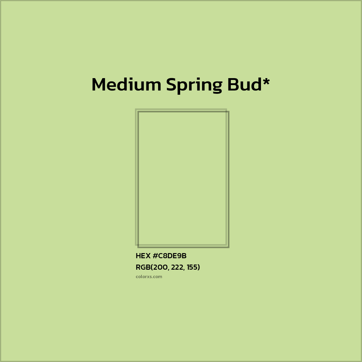 HEX #C8DE9B Color Name, Color Code, Palettes, Similar Paints, Images
