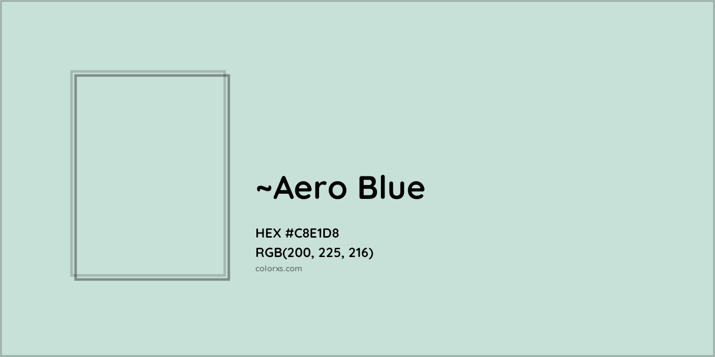 HEX #C8E1D8 Color Name, Color Code, Palettes, Similar Paints, Images