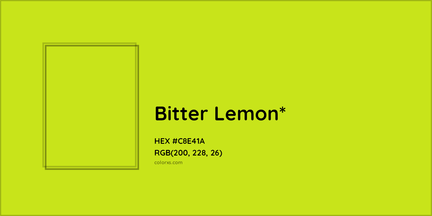 HEX #C8E41A Color Name, Color Code, Palettes, Similar Paints, Images