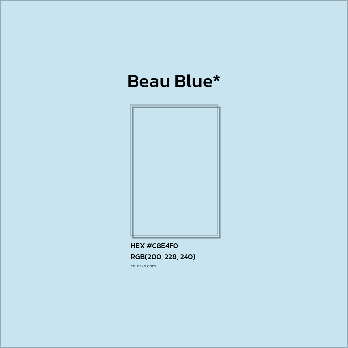 HEX #C8E4F0 Color Name, Color Code, Palettes, Similar Paints, Images