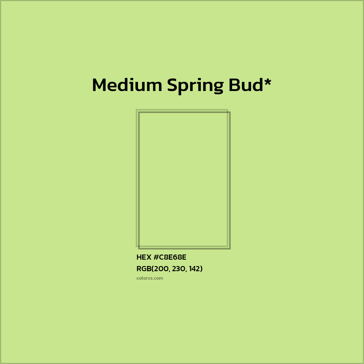 HEX #C8E68E Color Name, Color Code, Palettes, Similar Paints, Images