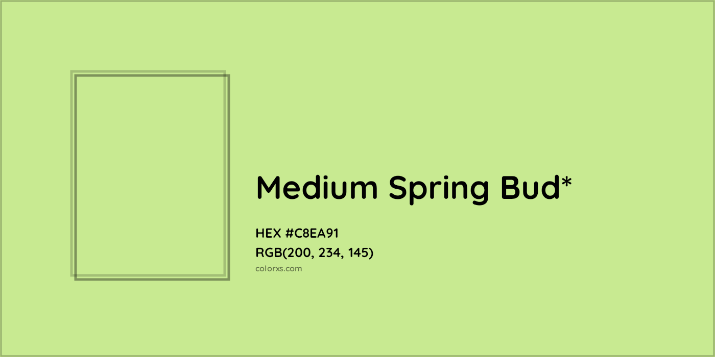 HEX #C8EA91 Color Name, Color Code, Palettes, Similar Paints, Images