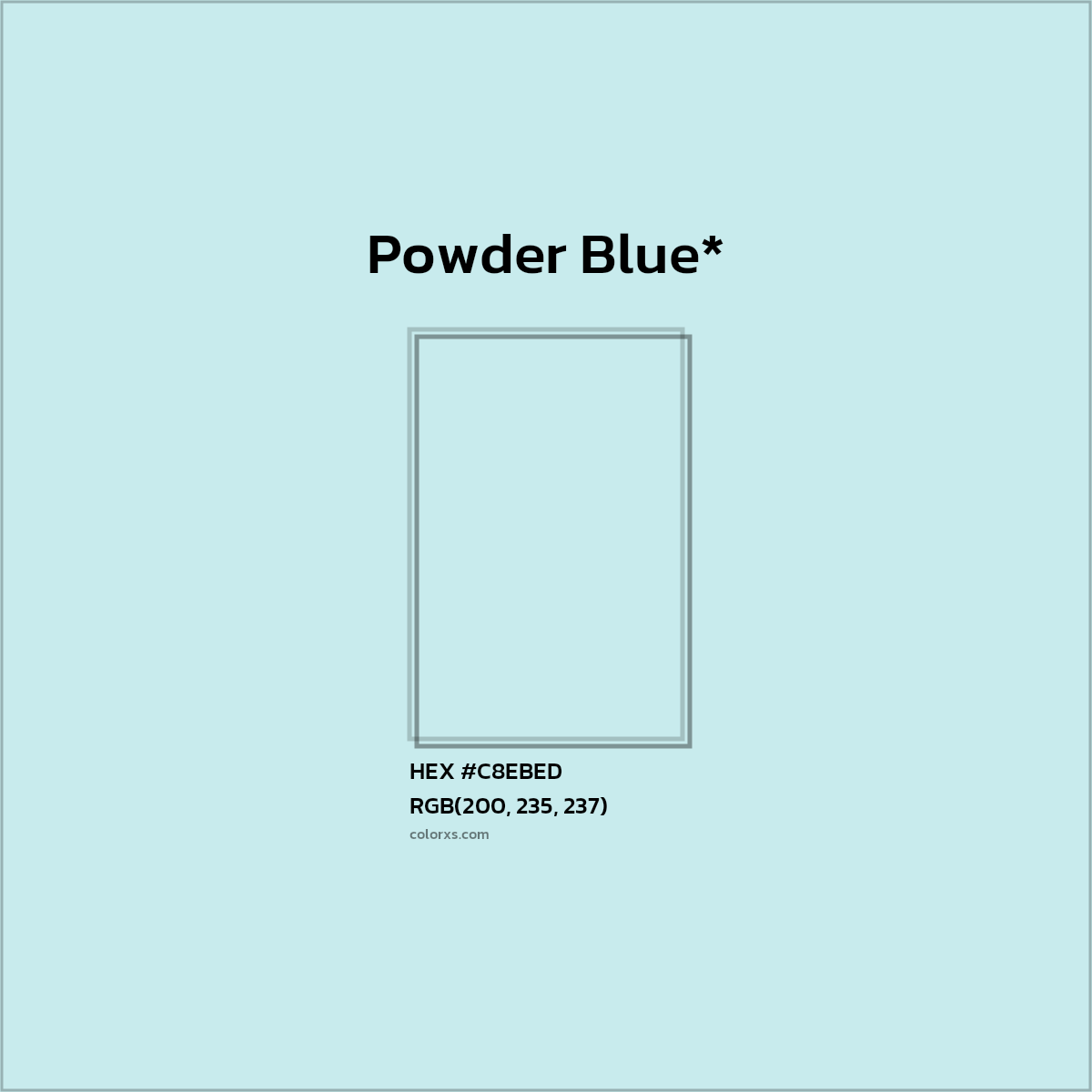 HEX #C8EBED Color Name, Color Code, Palettes, Similar Paints, Images