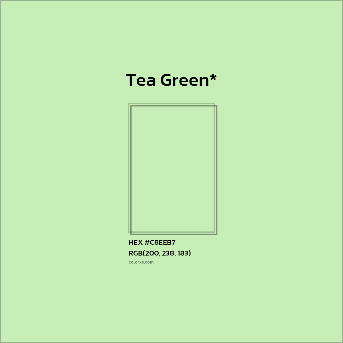 HEX #C8EEB7 Color Name, Color Code, Palettes, Similar Paints, Images