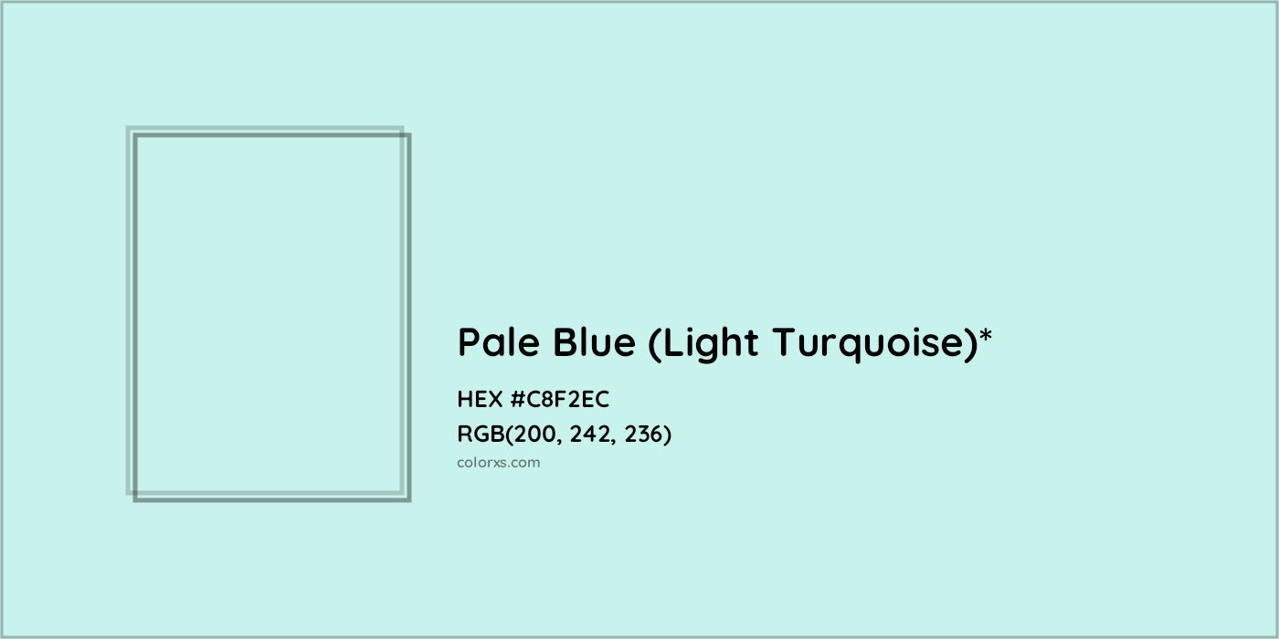 HEX #C8F2EC Color Name, Color Code, Palettes, Similar Paints, Images