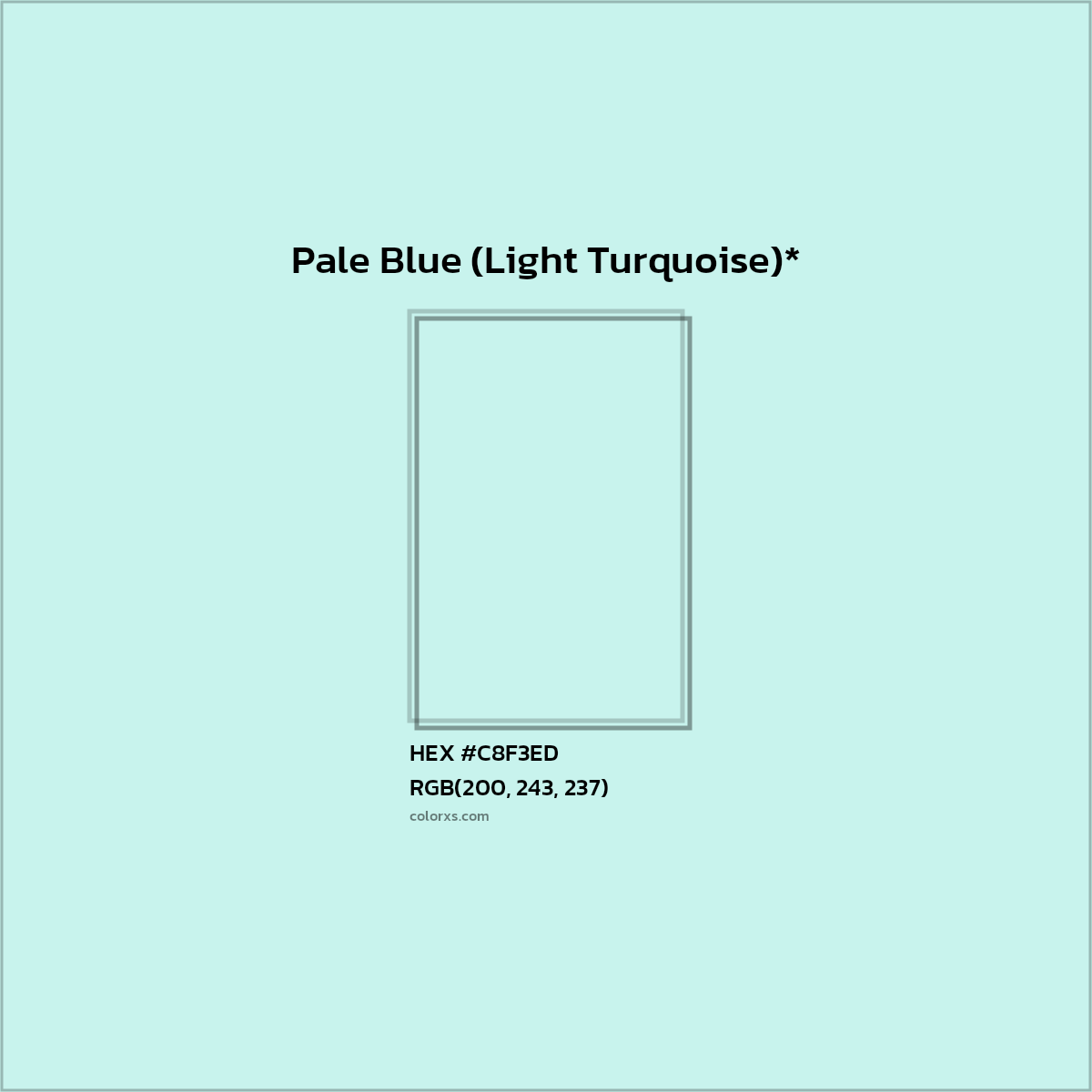 HEX #C8F3ED Color Name, Color Code, Palettes, Similar Paints, Images