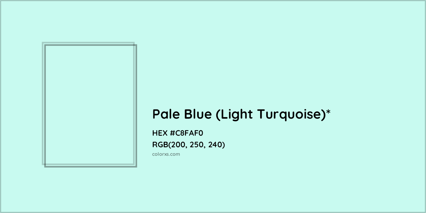 HEX #C8FAF0 Color Name, Color Code, Palettes, Similar Paints, Images