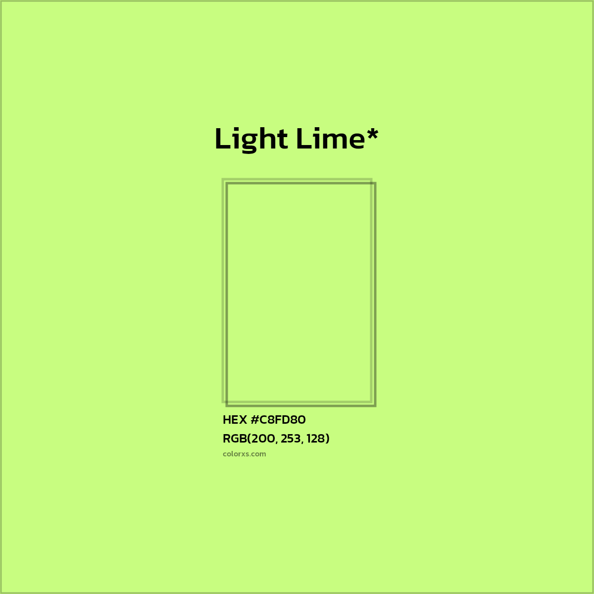 HEX #C8FD80 Color Name, Color Code, Palettes, Similar Paints, Images