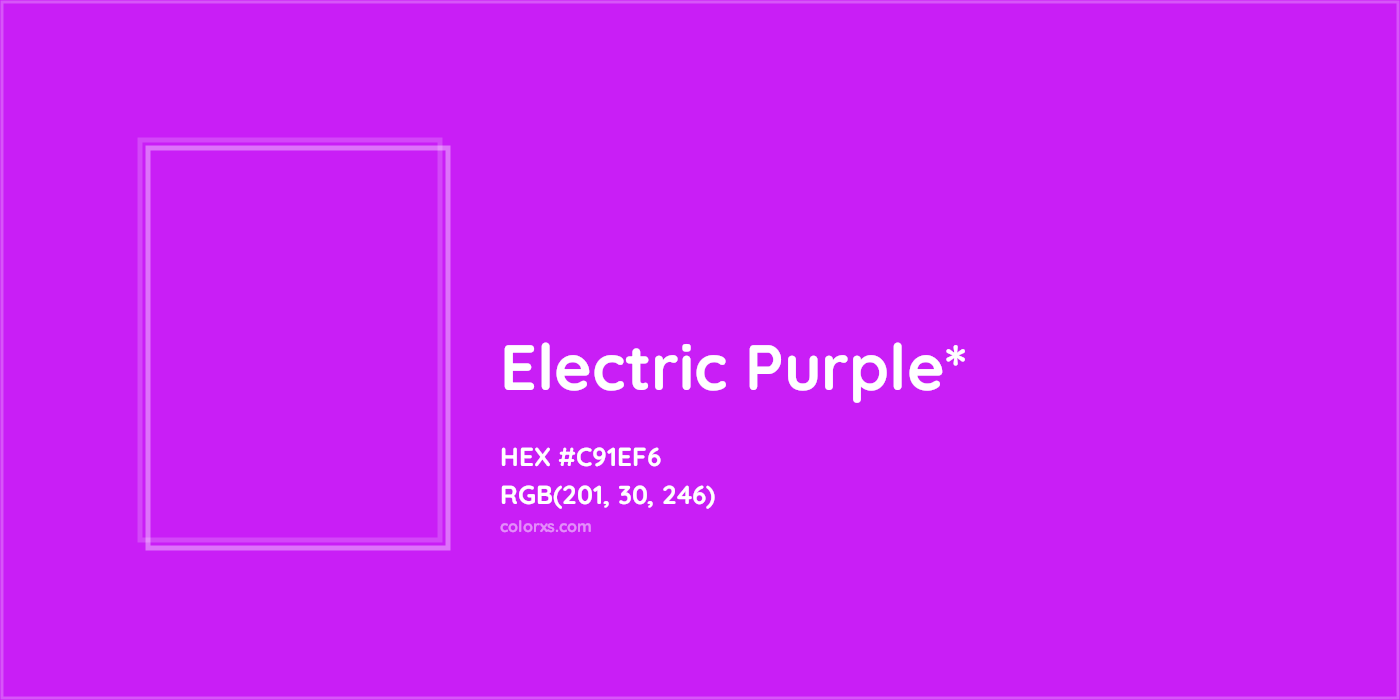 HEX #C91EF6 Color Name, Color Code, Palettes, Similar Paints, Images