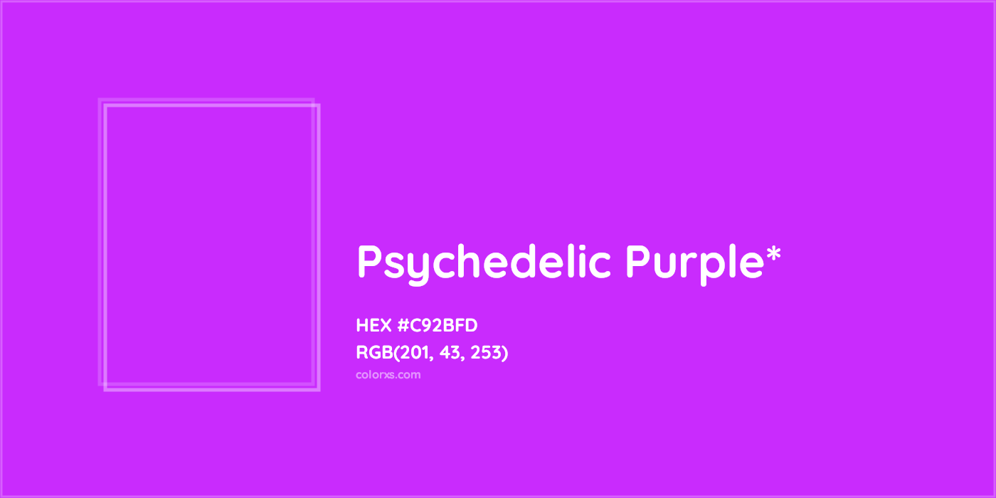 HEX #C92BFD Color Name, Color Code, Palettes, Similar Paints, Images