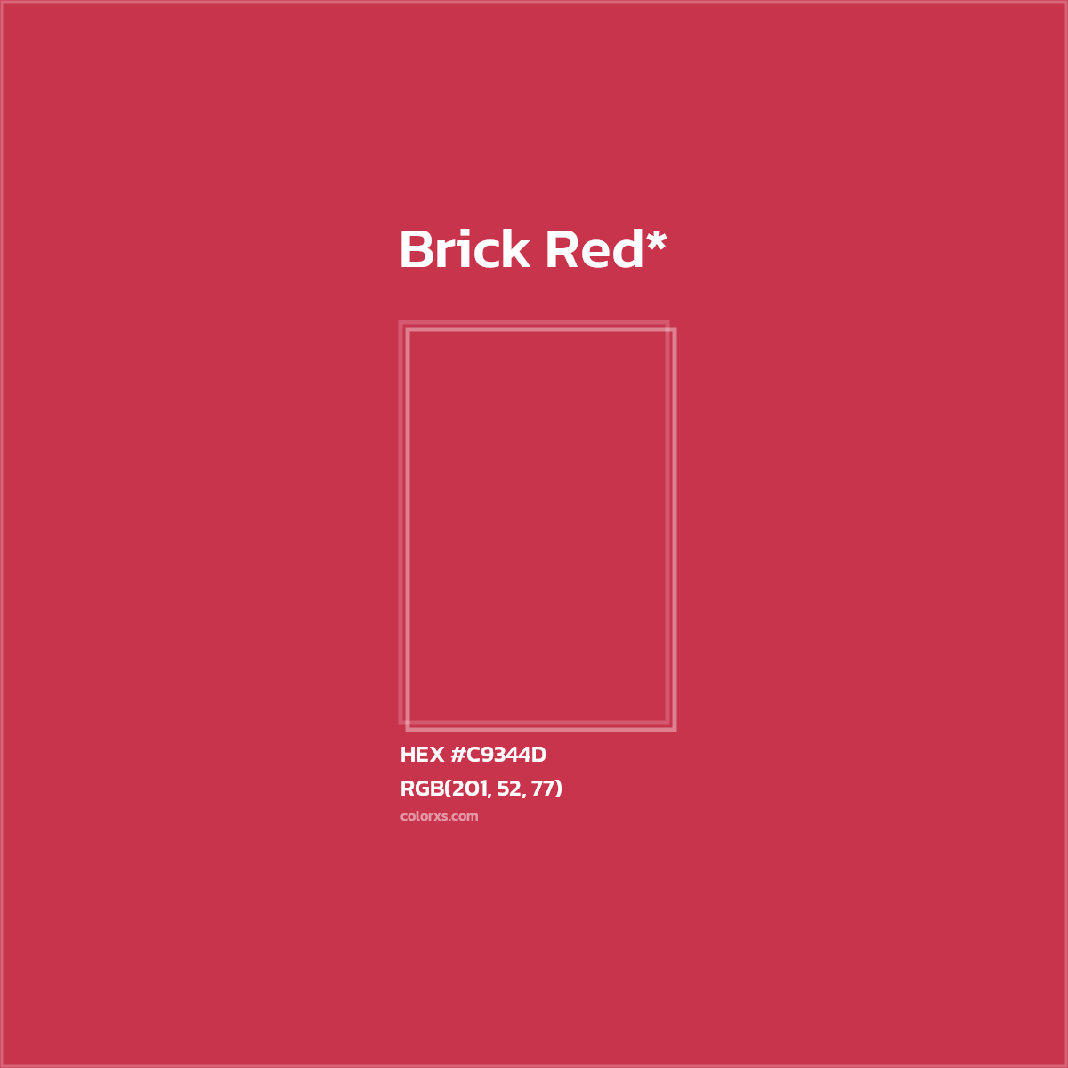 HEX #C9344D Color Name, Color Code, Palettes, Similar Paints, Images