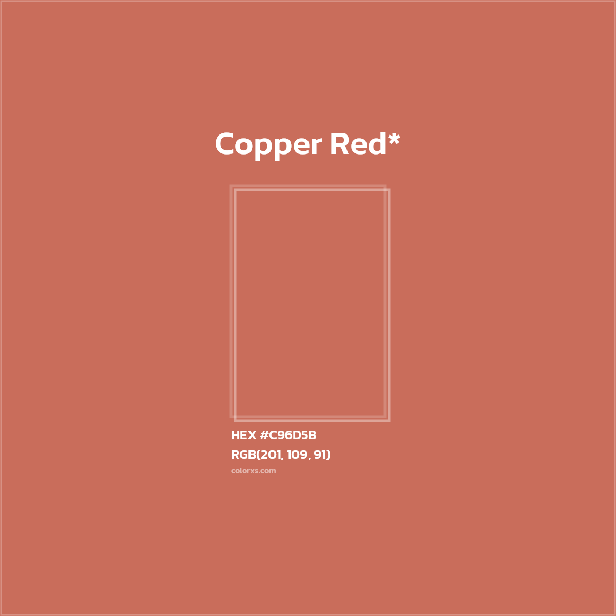 HEX #C96D5B Color Name, Color Code, Palettes, Similar Paints, Images