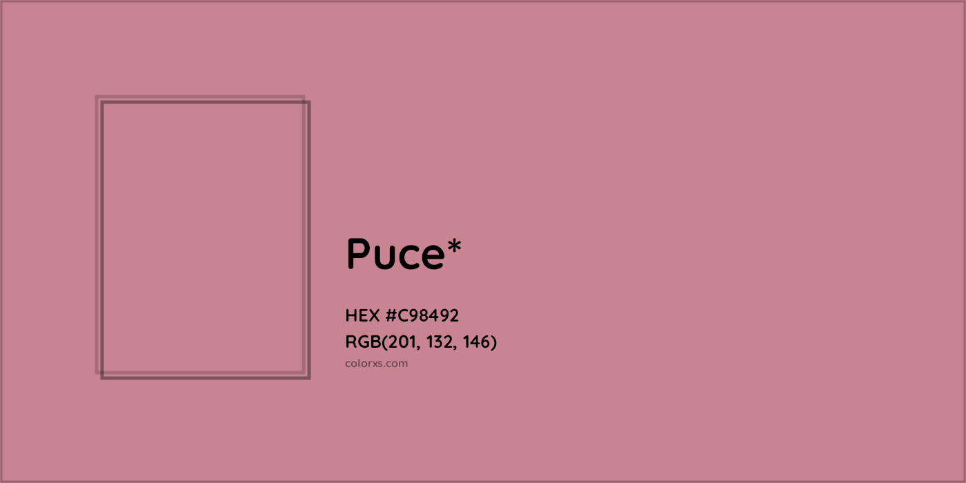 HEX #C98492 Color Name, Color Code, Palettes, Similar Paints, Images