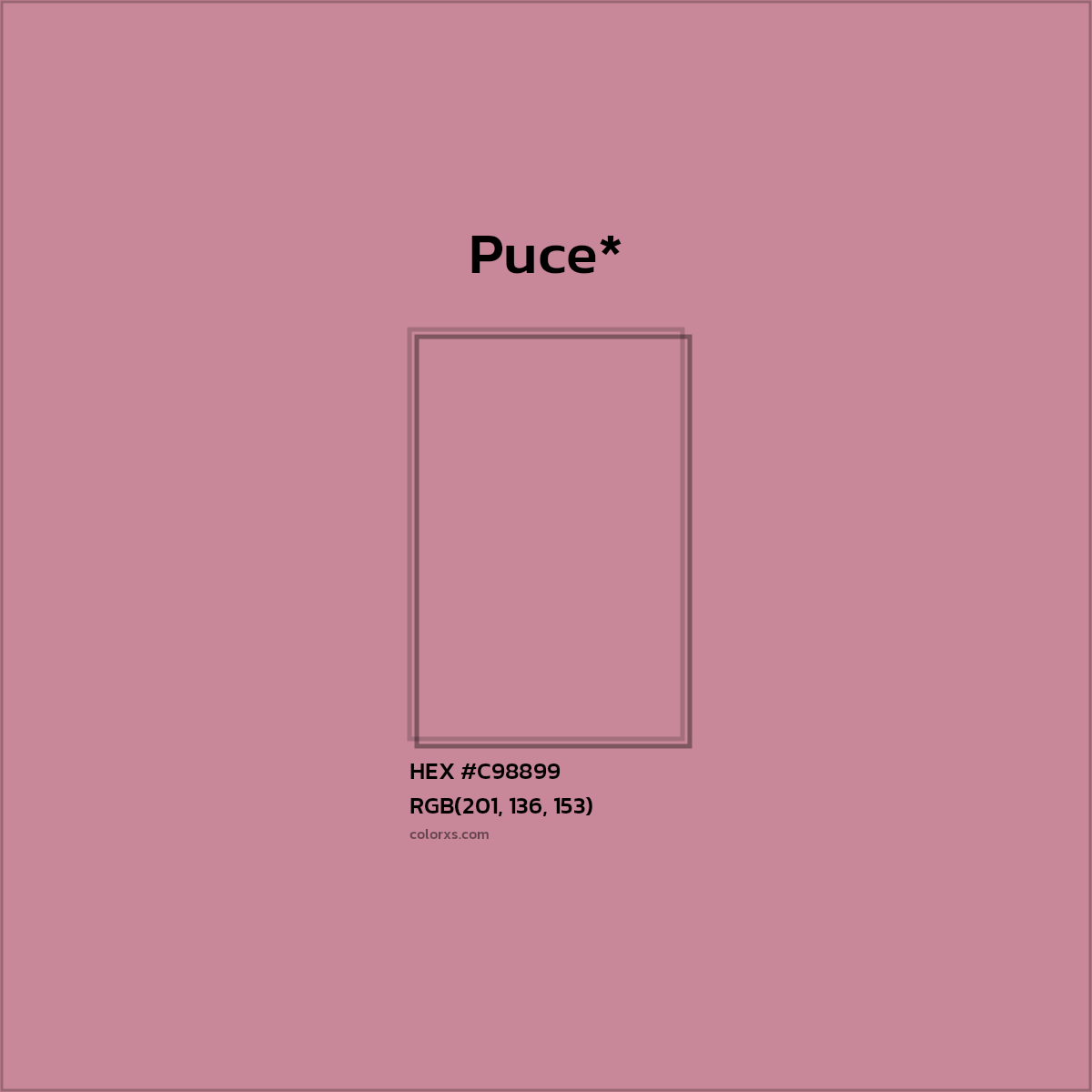 HEX #C98899 Color Name, Color Code, Palettes, Similar Paints, Images