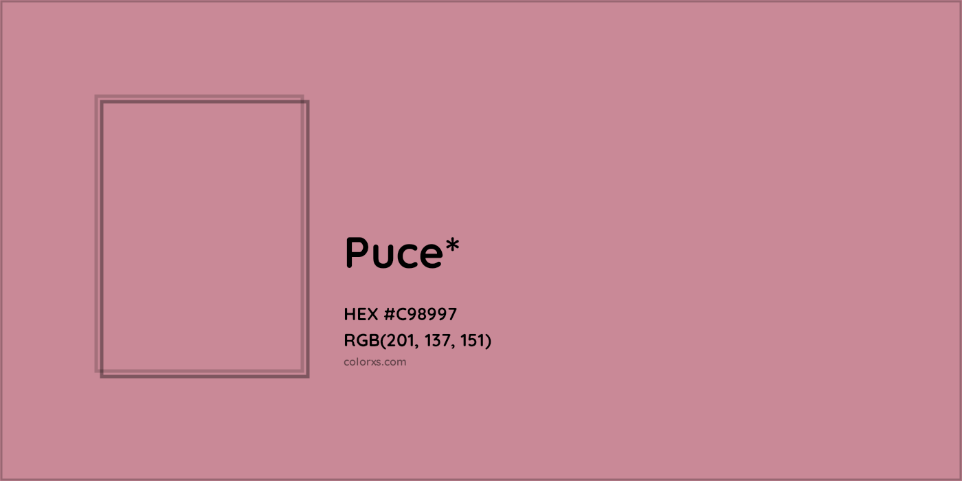 HEX #C98997 Color Name, Color Code, Palettes, Similar Paints, Images