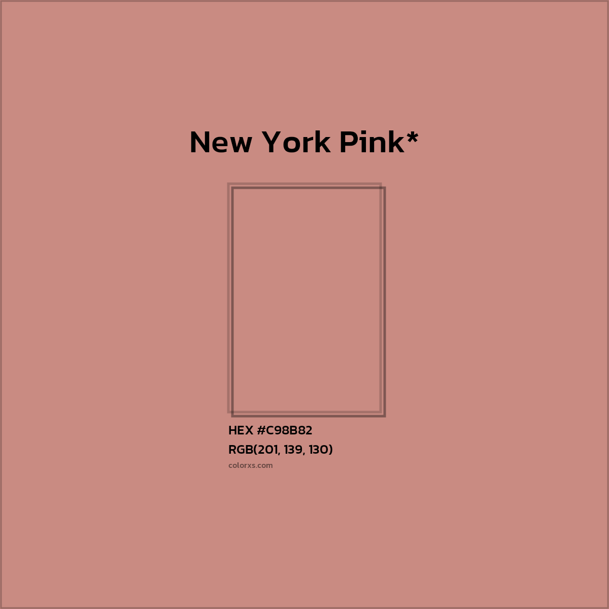 HEX #C98B82 Color Name, Color Code, Palettes, Similar Paints, Images