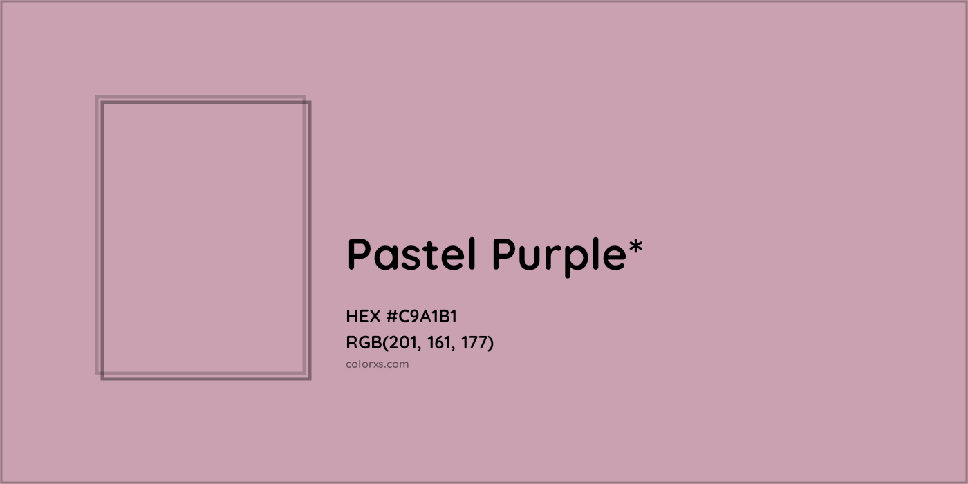 HEX #C9A1B1 Color Name, Color Code, Palettes, Similar Paints, Images