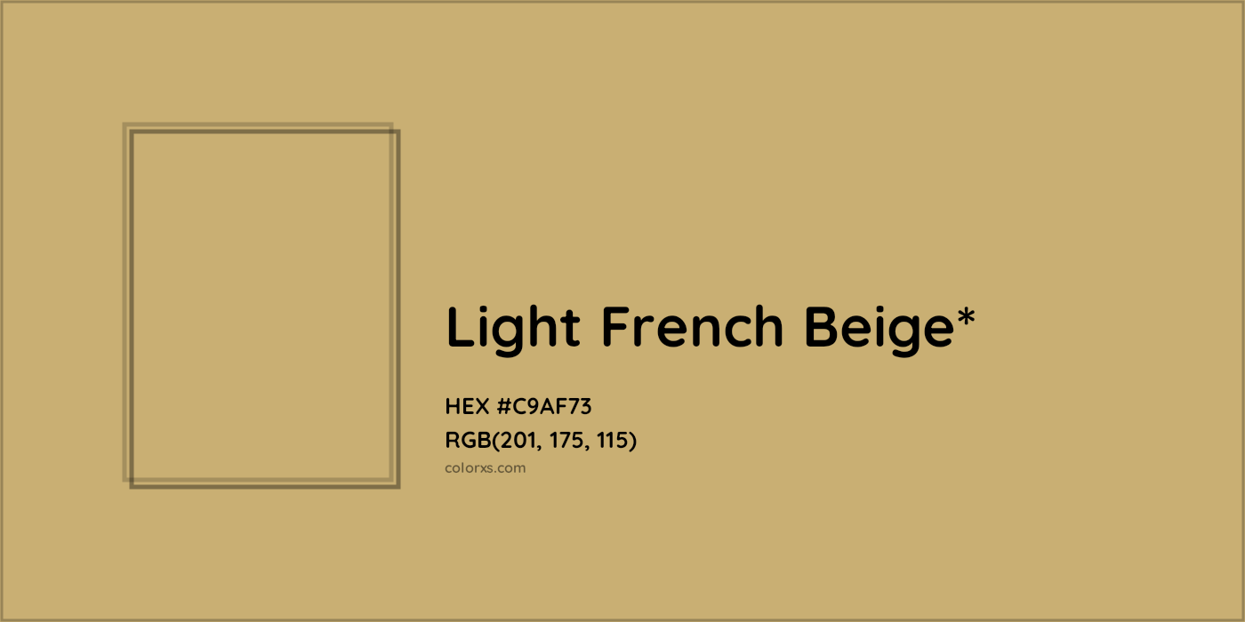 HEX #C9AF73 Color Name, Color Code, Palettes, Similar Paints, Images