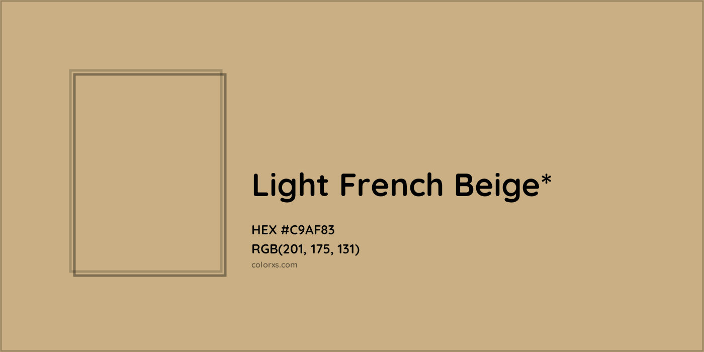 HEX #C9AF83 Color Name, Color Code, Palettes, Similar Paints, Images