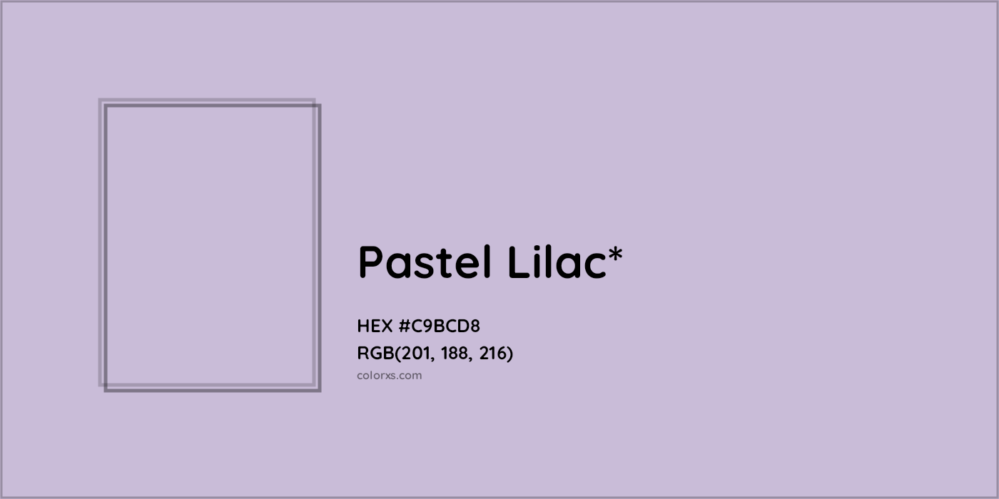 HEX #C9BCD8 Color Name, Color Code, Palettes, Similar Paints, Images