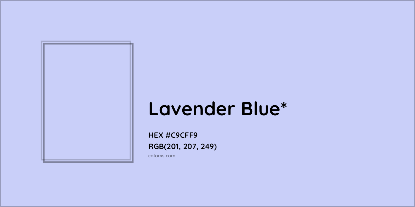 HEX #C9CFF9 Color Name, Color Code, Palettes, Similar Paints, Images