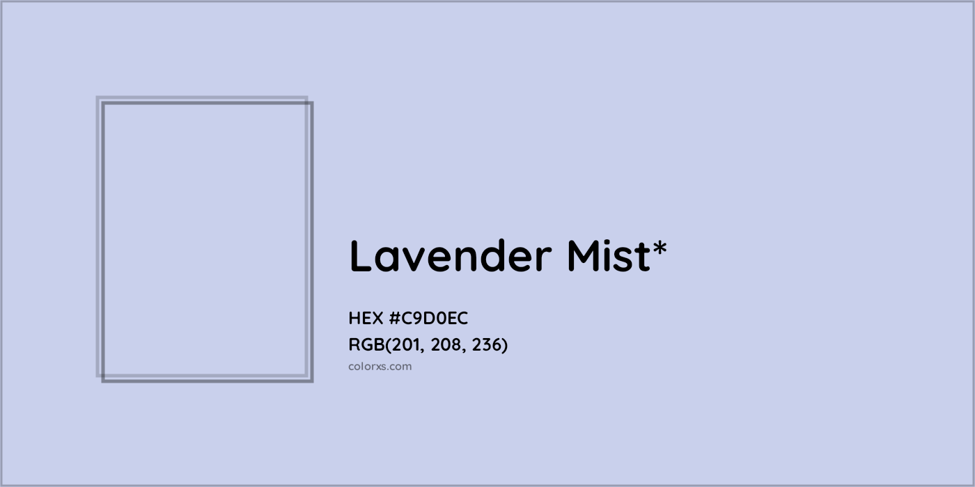 HEX #C9D0EC Color Name, Color Code, Palettes, Similar Paints, Images
