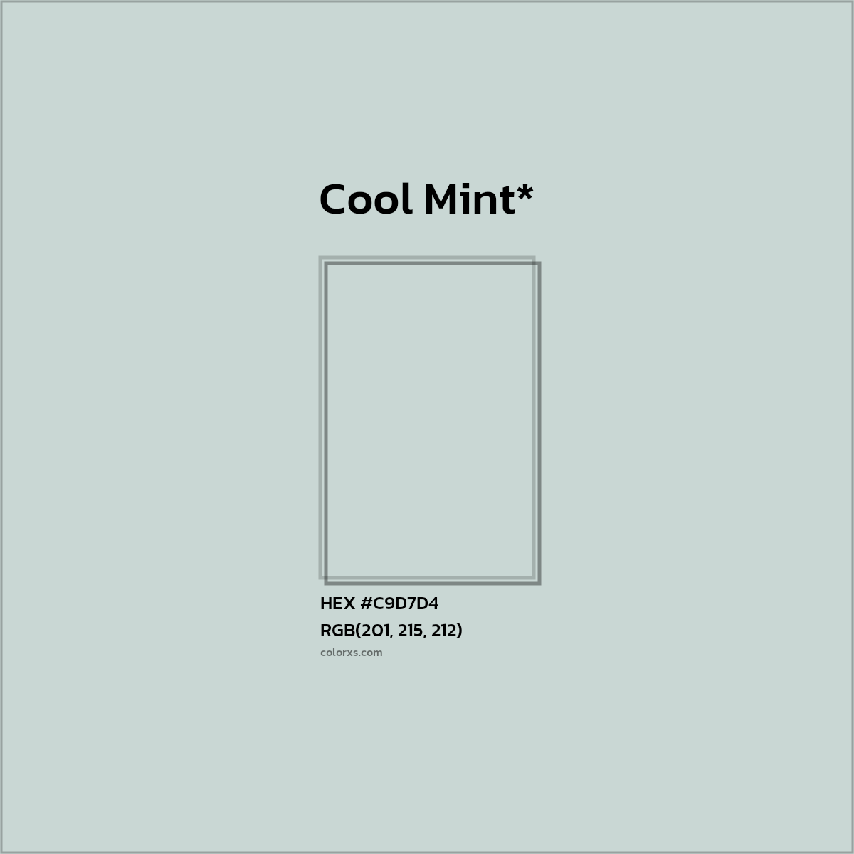 HEX #C9D7D4 Color Name, Color Code, Palettes, Similar Paints, Images
