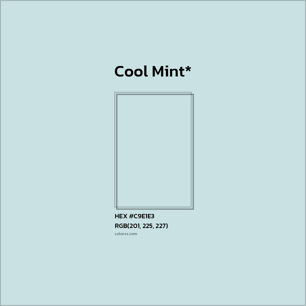 HEX #C9E1E3 Color Name, Color Code, Palettes, Similar Paints, Images