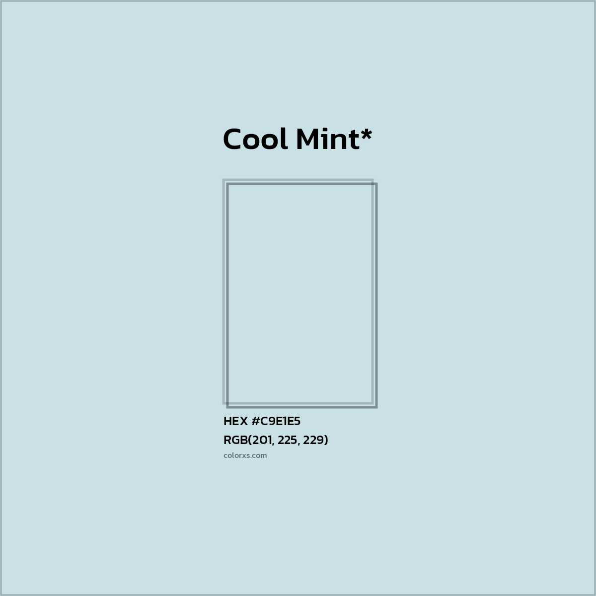 HEX #C9E1E5 Color Name, Color Code, Palettes, Similar Paints, Images